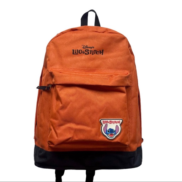 NWOT Disney Lilo & Stitch Orange Floral Backpack - Picture 1 of 5